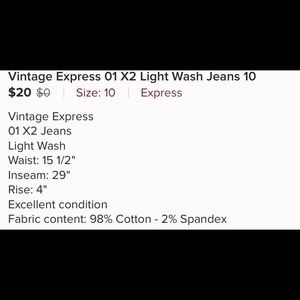 Express Jeans size 10
